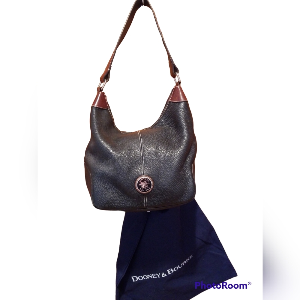 Dooney & Bourke Pebble Leather Hobo Bag Great Condition Black